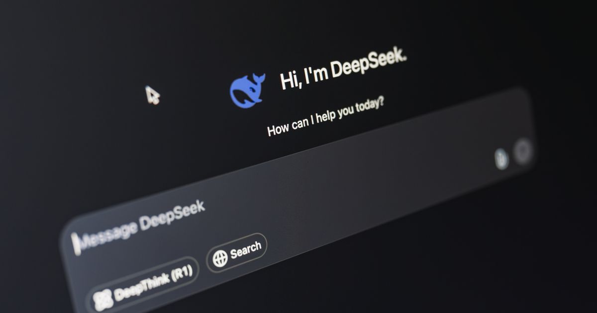 Laptop showing an AI chatbot interface in dark mode